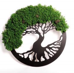 Mosschilderij mos boom - levensbomen met rendiermos
