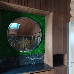 Badkamer Spiegel met Rendiermos, Bolmos, Provence Mos
