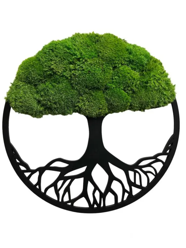 Mosschilderij boom - levensbomen met bolmos
