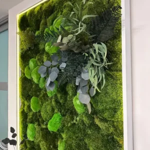 Planten Schilderij met Mos, Planten en LED Verlichting