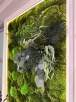 Planten Schilderij met Mos, Planten en LED Verlichting
