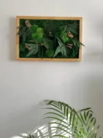 Mosschilderij met Hout en Planten