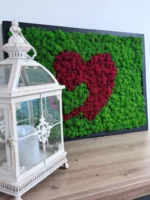 Moshart decoratie – Twee harten
