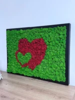 Moshart decoratie – Twee harten