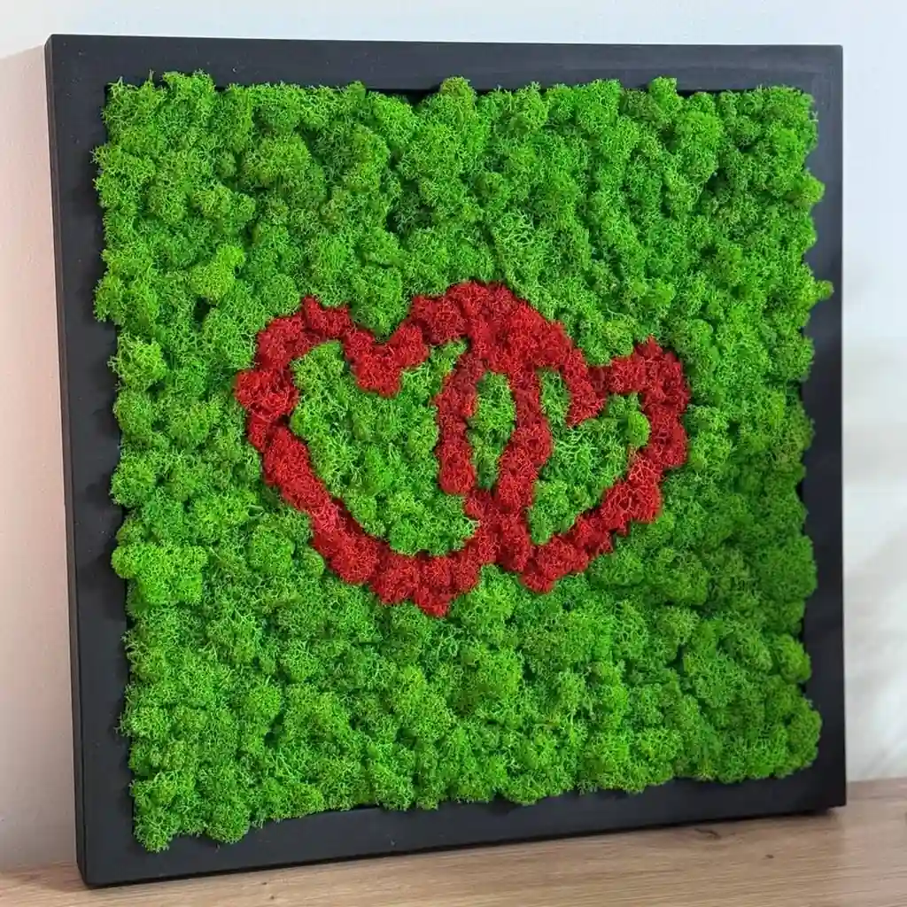 Moshart – Romantische Wanddecoratie van Mos Moshart – Romantische Wanddecoratie van Mos