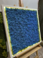 Mossen schilderij met IJslands mos en LED-verlichting