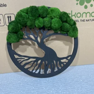 Mosboom in ring met Cladophora-bollen