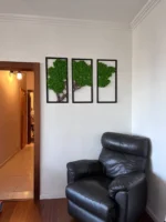 Mossen schilderij 3-delige set – Mosboom met rendiermos en kurkhout