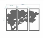 Mossen schilderij 3-delige set – Mosboom met rendiermos en kurkhout