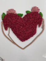 Mos schilderij Hart – Omhelzing van de natuur