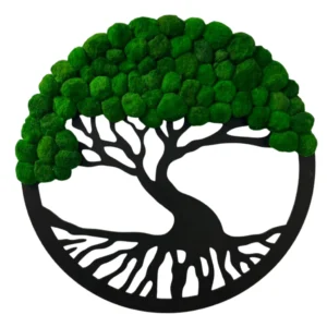 Mosboom in ring met Cladophora-bollen