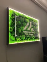 Moswand met logo | Bereken Moslogo Prijs op Maat | Ekomoss