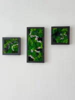 Beeldenset: Floraal Mos-Trio met Lijst