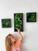 Beeldenset: Floraal Mos-Trio met Lijst