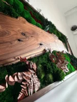 Mos schilderij met hout – Walnoot boslandschap