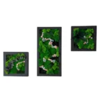 Beeldenset: Floraal Mos-Trio met Lijst