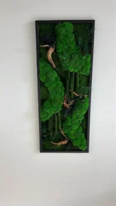 Mosschilderij "Bolmos Jungle-Kaskade" – Drijfhout-editie